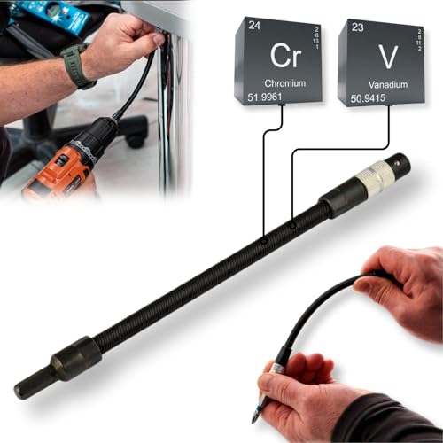 Cabo Extensor Haste Flexível 1/4 Articulada Alongador 145mm Chicote Eixo Prolongador extensão Parafu