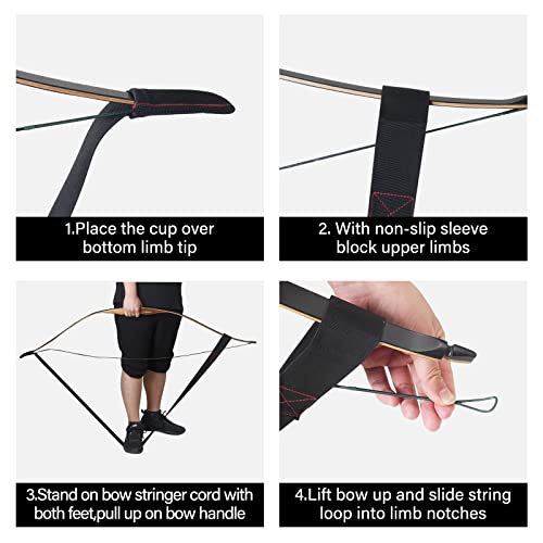 image for SOPOGER Archery Stringer Recurve Bow Stringer Tool, Longbow Stringer T