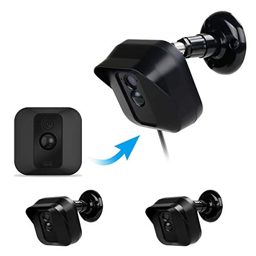 Blink XT XT2 Camera Wall Mount Bracket,EastKing Weather Proof 360 Degree Full Protective Adjustable Outdoor Indoor Mount and Cover Case for Blink XT XT 2Home Security Camera System (Black,2 Pack)
