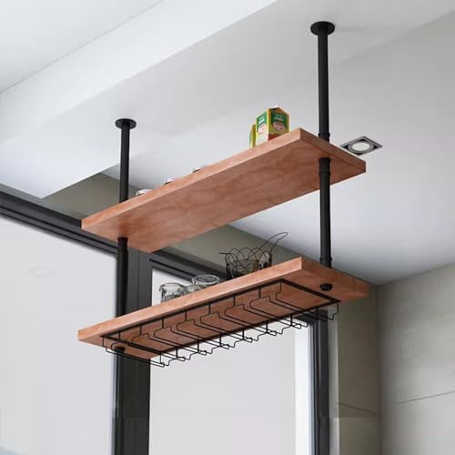 Étagère à vin pour plafond et cuisine moderne chic 120cm