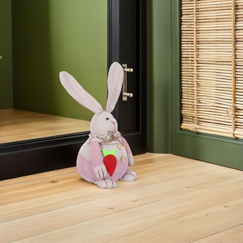 Butoir de porte lapin fuchsia en résine jojofuny de 32 cm - 5