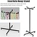 Hula Hoop Storage Cart for Gymnastics Training - Metal Mobile Jump Rope Tree Rack, 4 Wheeler Trolley, Durable Stand for Hula Hoops