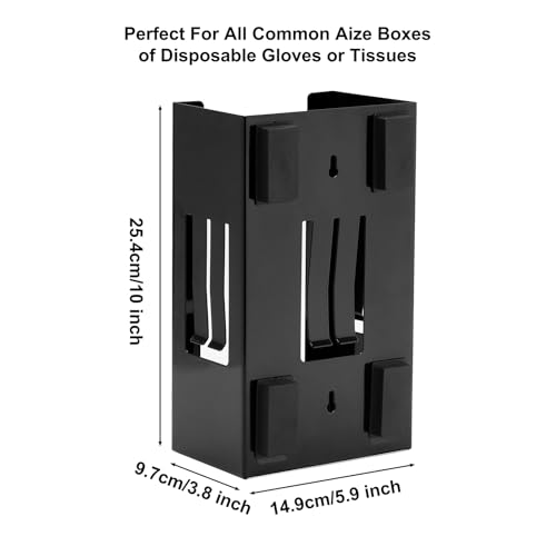 CASOMAN Magnetic Glove Dispenser - 8LBS Capacity, Wall Mount Magnet, Black Dispenser Box by CASOMAN - Used condition - Image 3