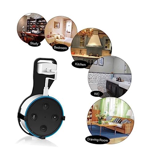 KONTONTY Compatible Acrylic Speaker Stand Wall Mount Stand Holder for Devices Sturdy Base Anti-Slip Pads