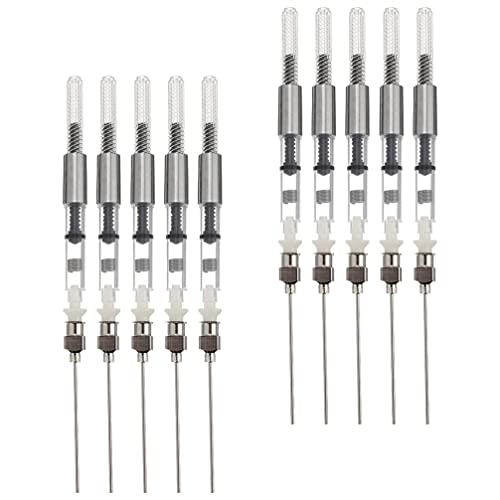 Yardwe Caneta Primavera Enchimento Seringas de Papelaria Caneta de Tinta de Aço Inoxidável Tinta Con