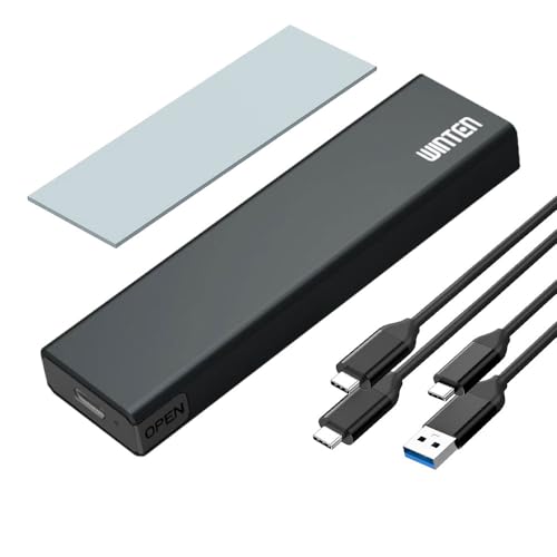 WINTEN SSD M.2 Ot P[X SATA/NVMe PCIeΉ USB3.2 Gen2 10Gbps M key M&B key NGFF 2280 2260 2242 2230Ή ] WTSSD-E01-BK Enclosure