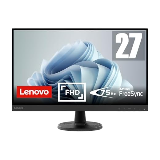 Lenovo D27-45 - Monitor 27" FullHD (VA, 75Hz, 4ms, HDMI, VGA, Cable HDMI, FreeSync) Ajuste de inclinación - Negro
