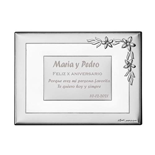 Placa Conmemorativa. Regalo Aniversario Personalizado, Regalo cumpleaños. Placa Recuerdo Homenaje grabada