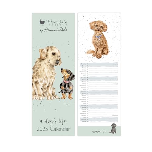 Wrendale Designs by Hannah Dale A Dog's Life' Slim Calendar 2025