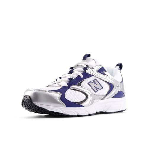 New Balance Unisex-Adult 408 Sneaker, Nb 103 White/Silver Metallic, Men 7.5 / Women 9 by New Balance - Used condition - US$63.48