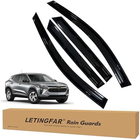 Tape-on Rain Guards for 2024 2025 Chevy Trax, for 2024 2025 Chevrolet Trax Accessories，Side Vent Visors Shades Window Deflectors for Chevy Trax Cover