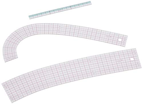 Clover courbe regle avec graduation 2.5-5.1 pour des arrondis parfaits en couture