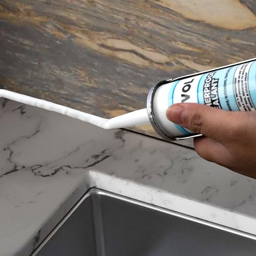 Sellador de silicona impermeable 2 unidades blanco miniatura 6
