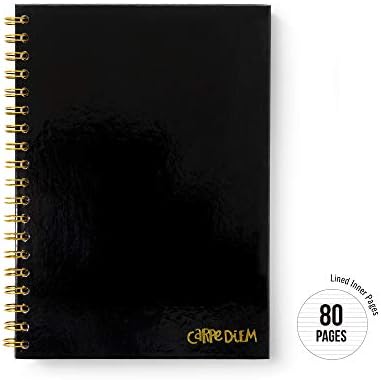 Pukka Pad, Carpe Diem 3-Pack B5 Hardcover Notebooks, 7 x 9.8 Inches Each, Black