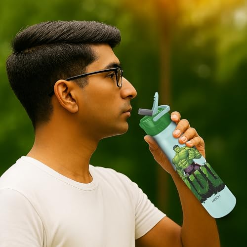 Image of MILTON Marvel Max 800 Sipper Stainless Steel 700 ml Water Bottle I ISI Certified I Leak Proof - Light Weight I 1 Year Warranty I Sturdy Handle I Easy Grip, Mint Green