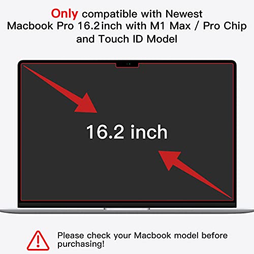 2 Pack Anti Glare Screen Protector Compatible With Macbook Pro 16 Inch (M2 Pro / M2 Max / M1 Pro / M1 Max), Anti Reflection/Anti Scratch Matte Laptop Screen Protector Guard For Macbook Pro 16.2'' #TOP1