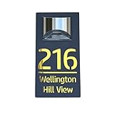 Custom Solar House Sign, Personalised House Number With Solar Light Laser Cut Door Name Plaque LED Modern Door Number Plaque Laser Modern Cut Door Name Address Plaque Yard Sign