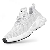 Rospick Womens Walking Shoes Slip on Sneakers Lightweight Comfortable Mesh Casual Sneakers Sports Gy