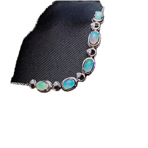 Bracelet opale véritable et argent 925 anti-ternissement