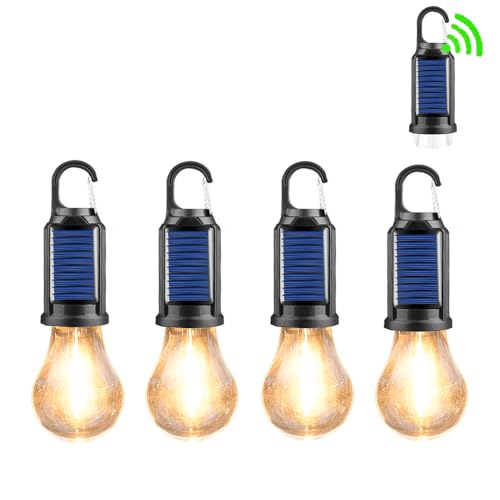 Solar Camping Lights Sensor Hanging Hooked Tent Lantern Outdoor USB ...