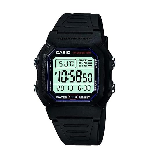 Casio Men's W-800H Black Digital Watch