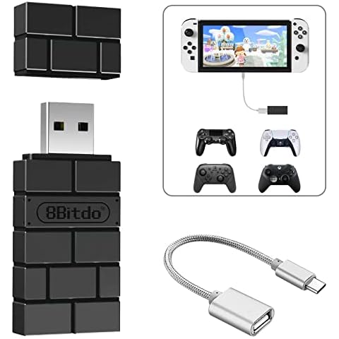 AKNES Wireless Controller Adapter for Switch/Switch OLED Cover