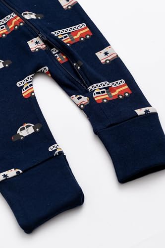 Image of MONICA + ANDY One Piece Baby Pajamas, 100% Organic Baby Clothes for Girls and Boys, Sizes For Newborn and Infant