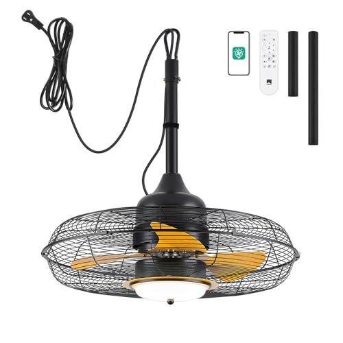 Orison 21'' Outdoor Ceiling Fans with Lights, Wet Rated Gazebo Fa...