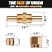 HaSaoMoi Air Brake Nylon Tubing Brass Union Fitting, 1/4