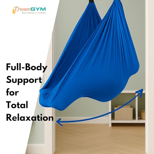 DreamGYM Doorway Sensory Swing Kit - Blue Compression Swing - 95 Cotton - Thumbnail 2