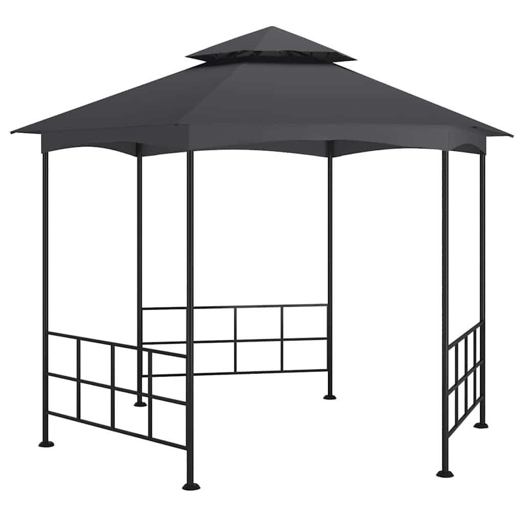 Gazebo con pareti laterali, 3,1 x 2,7 m, antracite, acciaio, poliestere