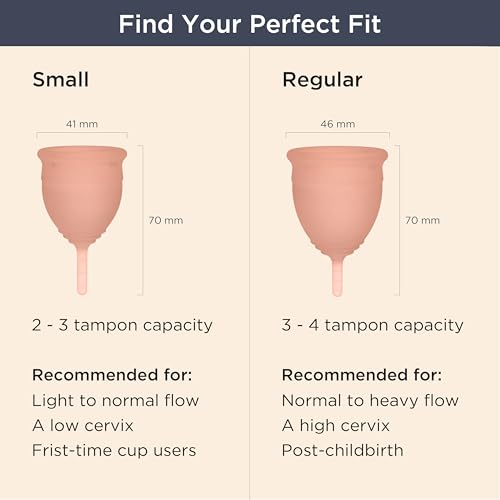 Image of Saalt Soft Menstrual Cup, Reusable Period Cup with Carry Bag | Comfortable Reusable Menstrual Cup with Leak-Free Protection Up to 12 Hours, BPA and Latex Free, Small, Desert Blush
