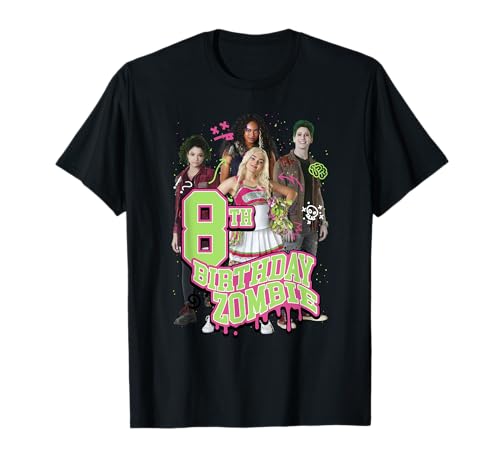 T-shirt Zombies Disney 8th Birthday Zombie Group Poster vêtement enfant 8 ans