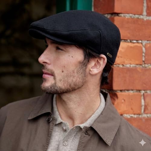 Image of Irish Newsboy Flat Cap for Men Made in Ireland, 100% Irish Wool