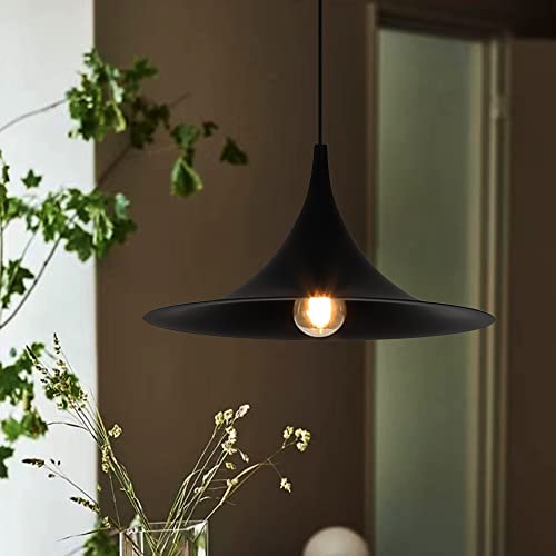 Sunllok Modern Industrial Black Rustic Pendant Light - Adjustable Plug In Cord Ceiling Hanging Wall Light Fixture - Indoor Retro Metal Chandelier Wall Sconce With Switch For Living Room Kids Bedroom #TOP5