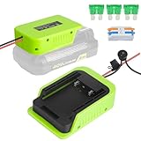 リョービ40Vバッテリー用パワーバッテリーアダプターホイール 14AWGワイヤーコネクター付き Ryobi OP4040、OP40602、OP40404、OP40201 DIY RCカートイ、ロボット工学、RCトラック用