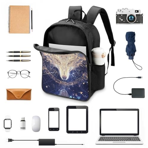 Mochila escolar Wolf con impresión 3D resistente y cómoda 4
