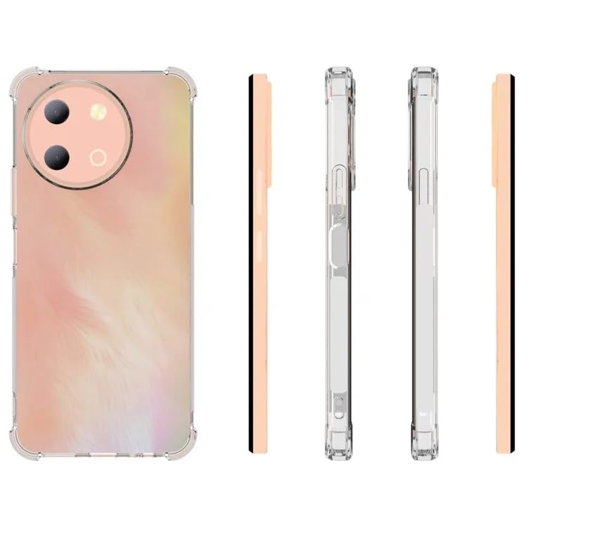 Image of Back Cover Shockproof Silicone Protective Back Case for vivo V30e -Transparent
