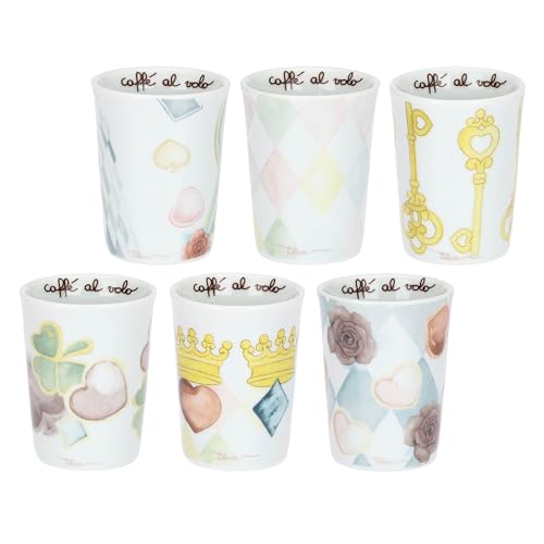 THUN Set 6 Tazzine da Caffè in Porcellana Incanto di