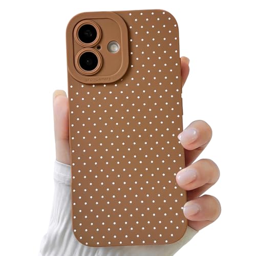 NITITOP Compatible for iPhone 16 Case Cute Dots - Brown by NITITOP - Used condition - US$7.49