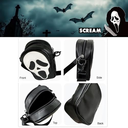 Tapp Collections Scream Ghost Face PU Crossbody Goth Sling Bag for Men And Women4