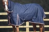 Doublure en nylon doux Turner Equestrian Chemise de pluie anti-déchirure pour cheval Bleu marine 100 g 600 deniers 1,5 m - 2,1 m