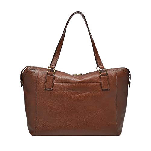 Fossil Women's Jacqueline Eco-Leather Tote Bag Purse Handbag, Brown (Model: Zb1502200) #TOP27