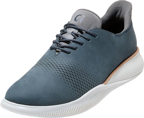 Cole Haan Men's Shoes - 6.Zerogrand Quick-On Laser Cut Oxford, Navy Blazer Nubuck, 7-W US