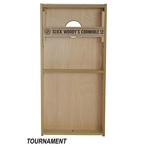 Slick Woody’s Ocean Reef Cornhole Set With 8 Cornhole Bags, Baltic Birch Plywood Tops For The Smoothest Flattest Playing Surface, Retractable Legs And Back Bounce Brace #TOP2