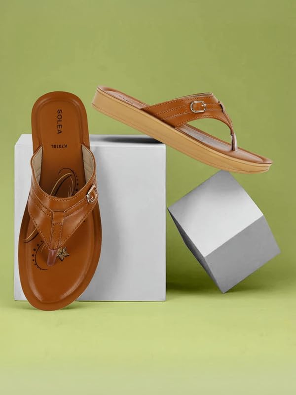 Image of PARAGON PUK7010L Women's Sandals | Stylish Slip on Flats with Cushioned Soles | Trendy Lightweight Durable & Comfortable Fashion Slippers for Outdoor Use