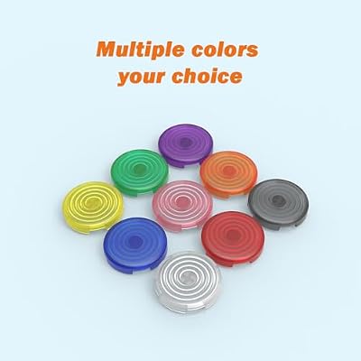 BITFUNX Button Caps, Arcade Stick Replacement Button Caps for Mechanical PushButtons, for Kailh/Cherry/TTC/Akko Switches Caps, Arcade Button Accessories (White Button Caps 14pcs 30mm)