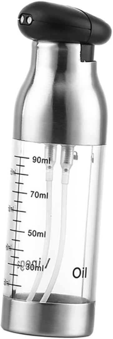 Double Oil Sprayer Bottle for Cooking Olive Oil Vinegar Dispenser with Ergonomic Press Design for Barbecue Baking Kitchen Use