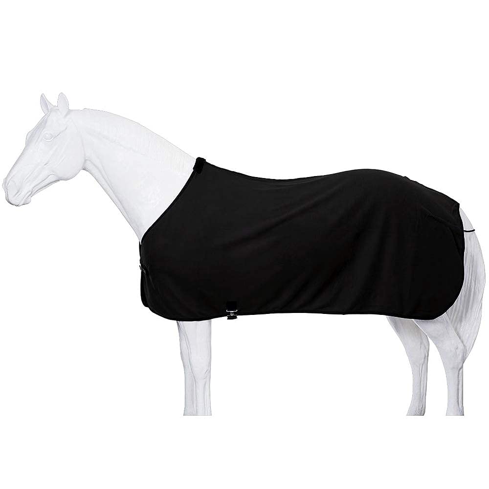 Couverture pour cheval coupe-vent et polaire anti-frottement