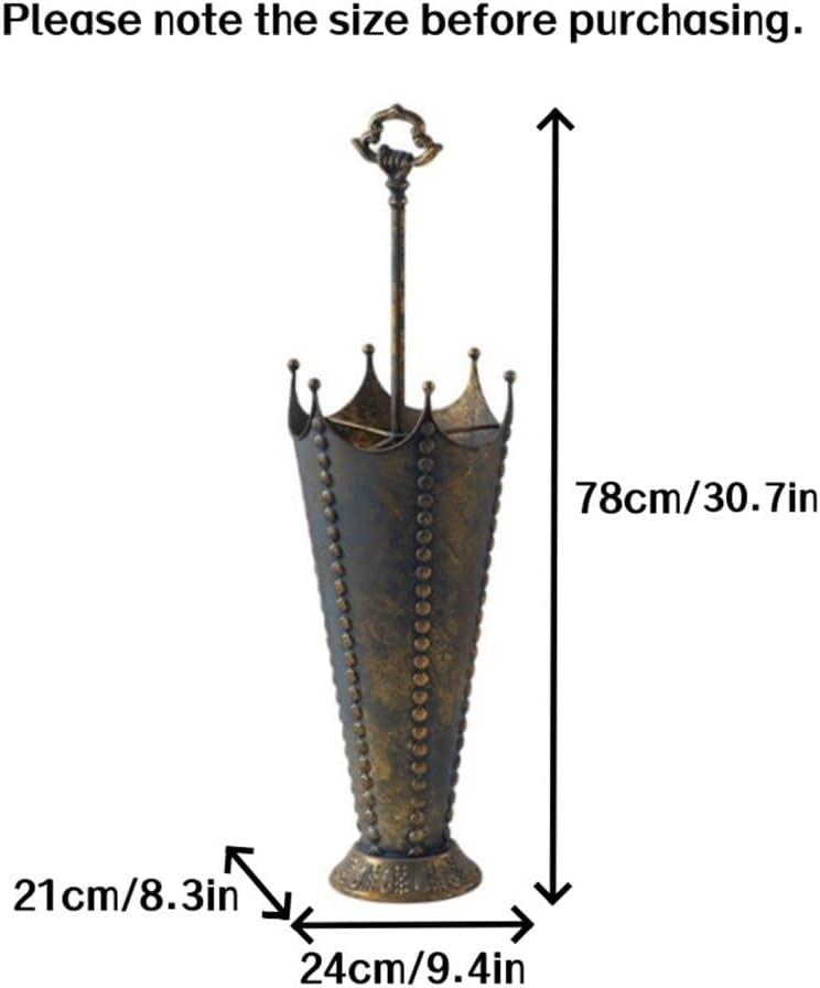 Vintage Metal Umbrella Stand, Retro Freestanding Cane Holder, Stylish Home Decor, Multifunctional Umbrella Holder for Entryway, Office, or Commercial Use